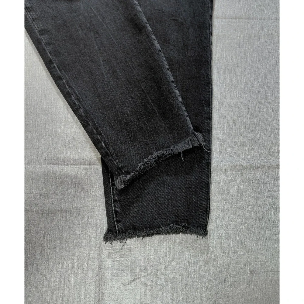 Old Navy High Rise O.G. Straight Jeans Button Fly Women's Sz 16 Black Denim‎